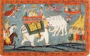 unknow artist Celestial Procession with Indra Riding His Elephant